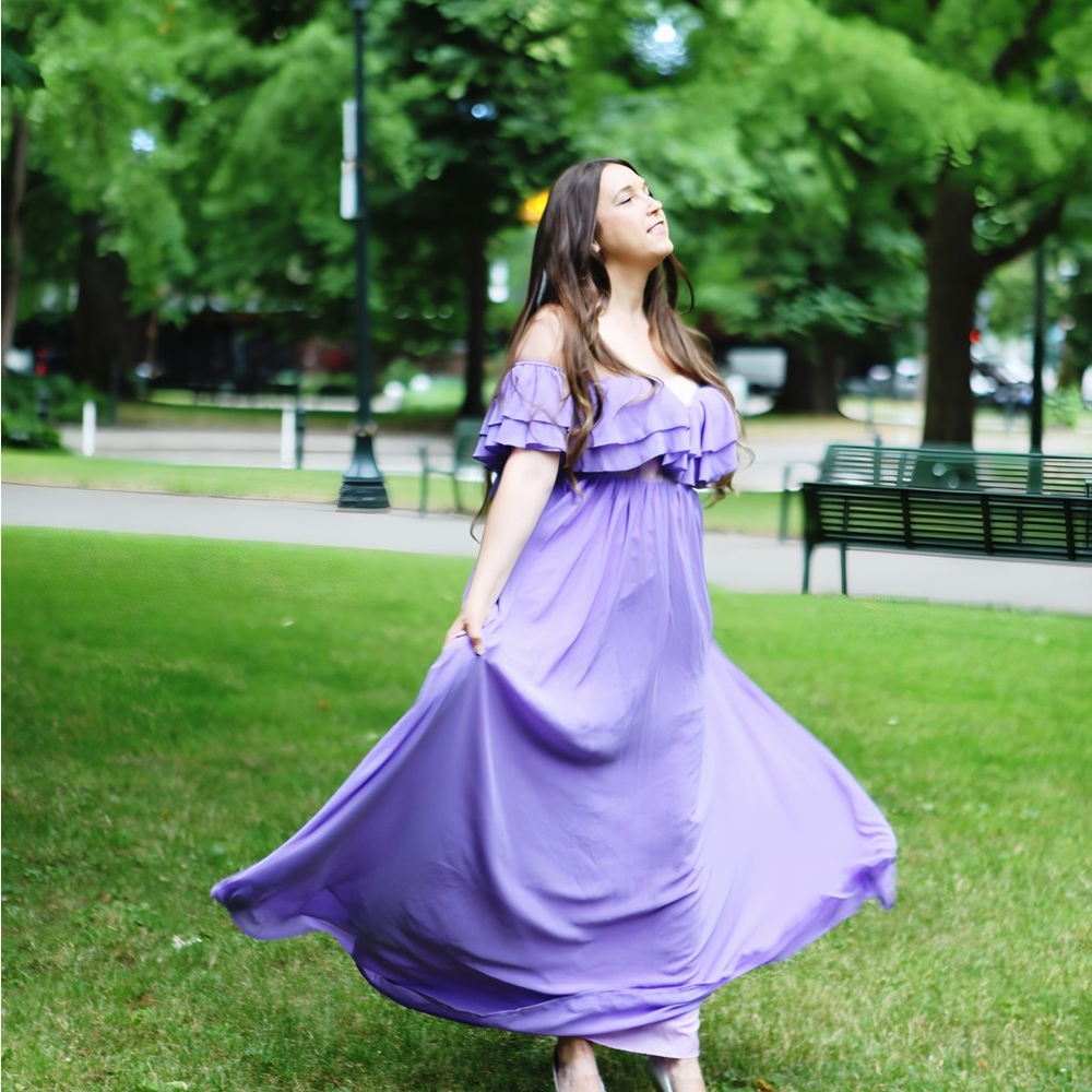 Light Purple Off Shoulder Formal Dress sz 12